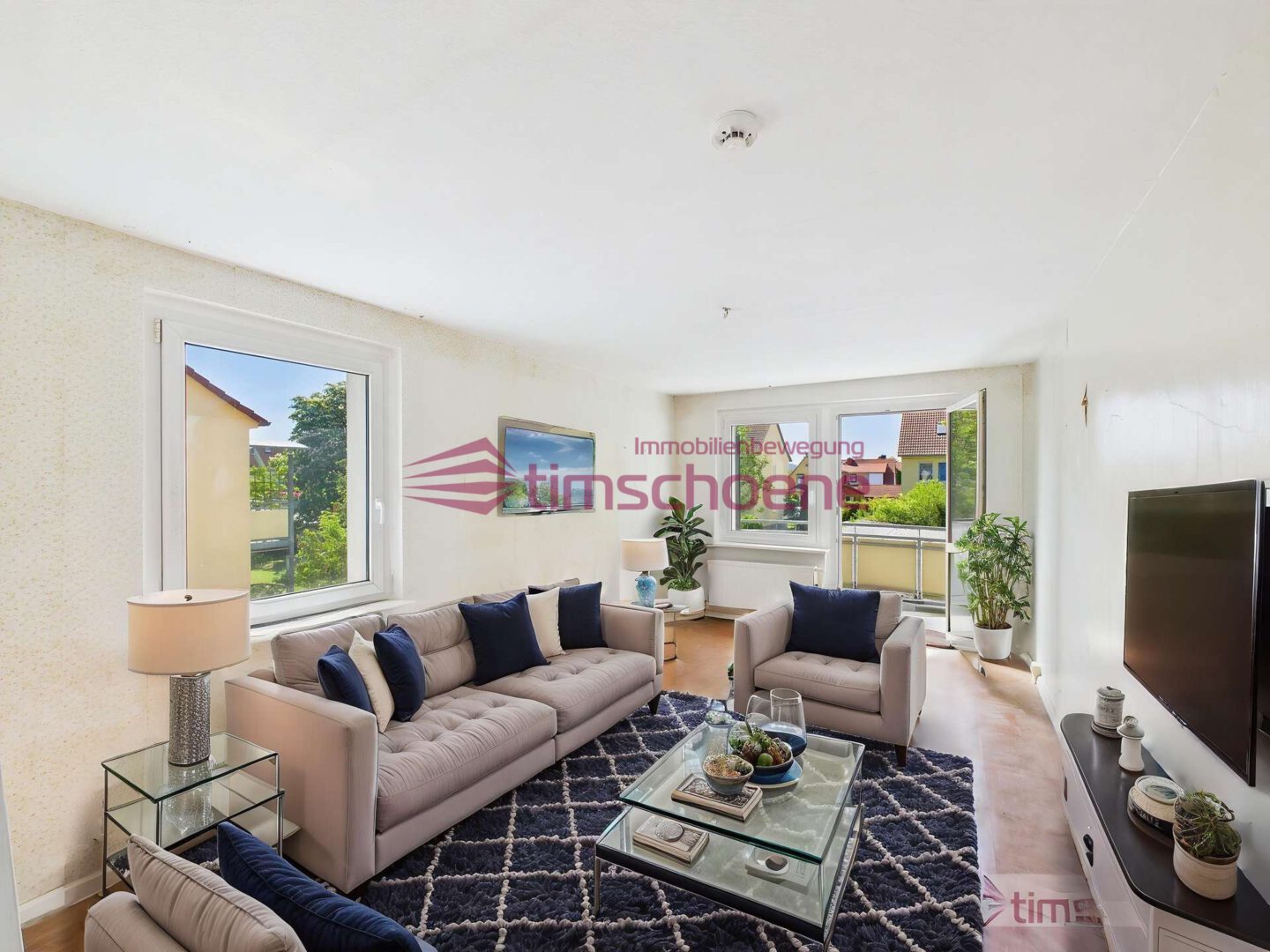 3-Zimmerwohnung in guter Lage von Erfurt zu verkaufen! 1 Wohnzimmer Rendering