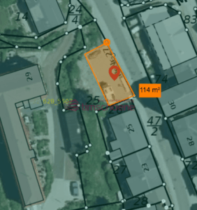 Parkplatzfläche  geschottert 114 m²